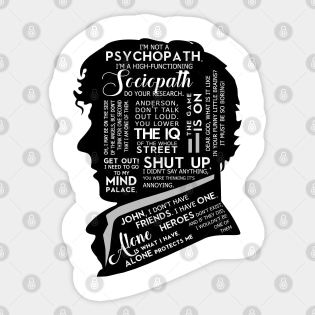 Sherlock Holmes Quotes Sticker by KsuAnn